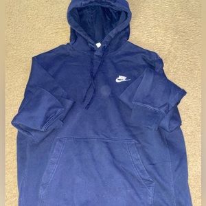 Nike Mens Navy Blue Hoodie